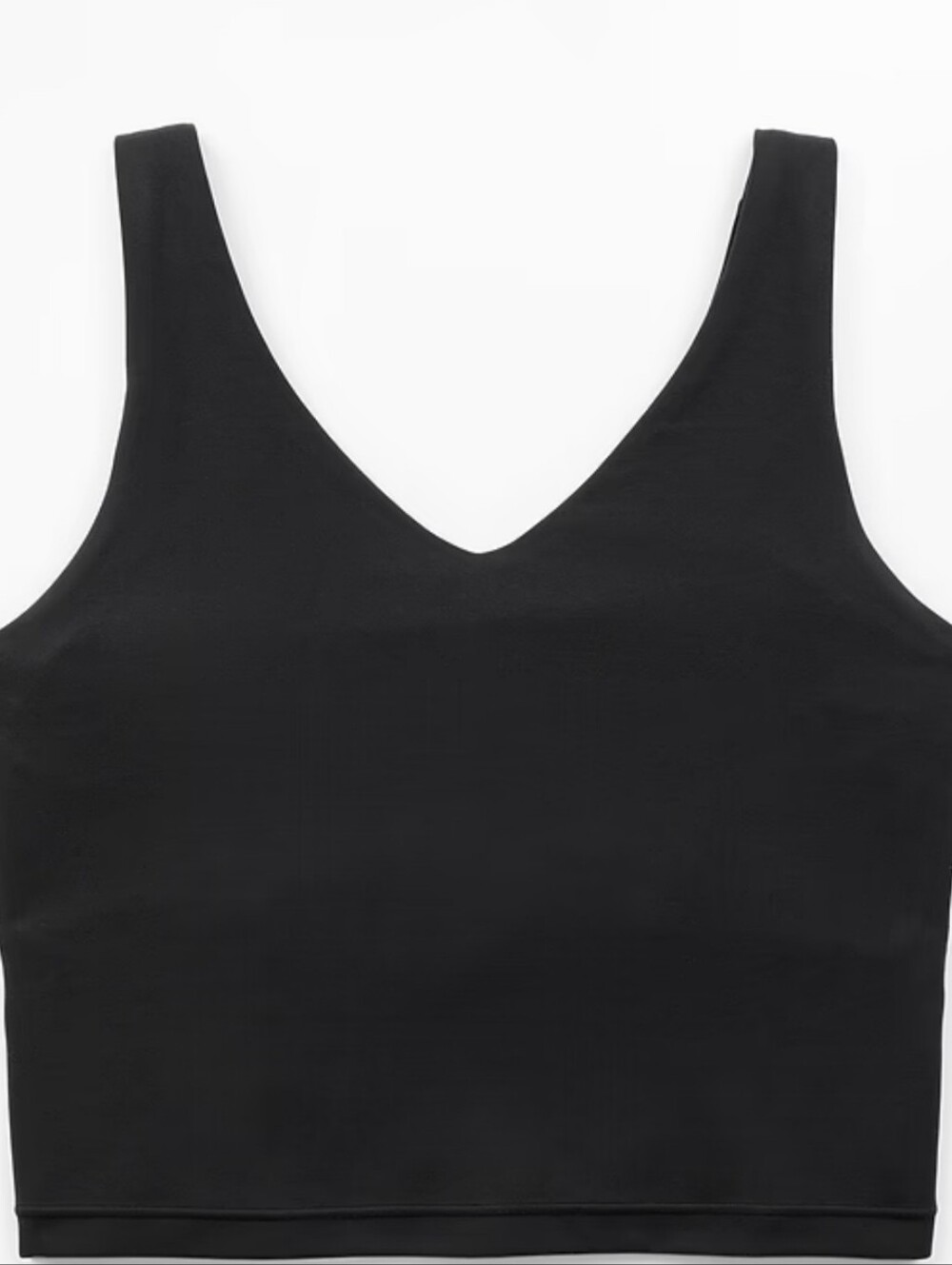 Athleta Black V-Neck Cropped Tank